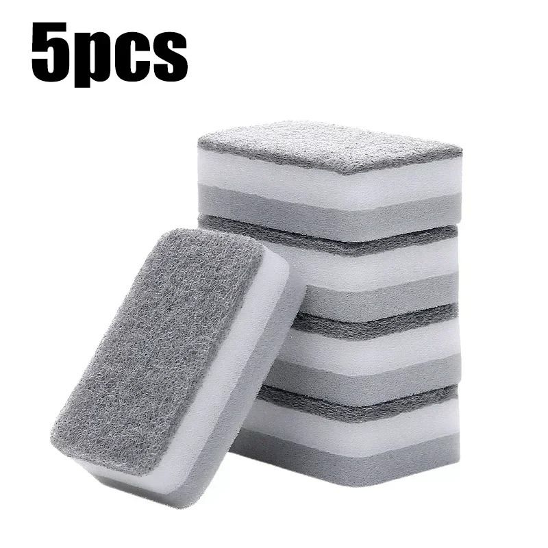 Magic 3 Layer Dishwashing Sponge Reusable Non Scratch Scouring Pads For Pots And Pans 1