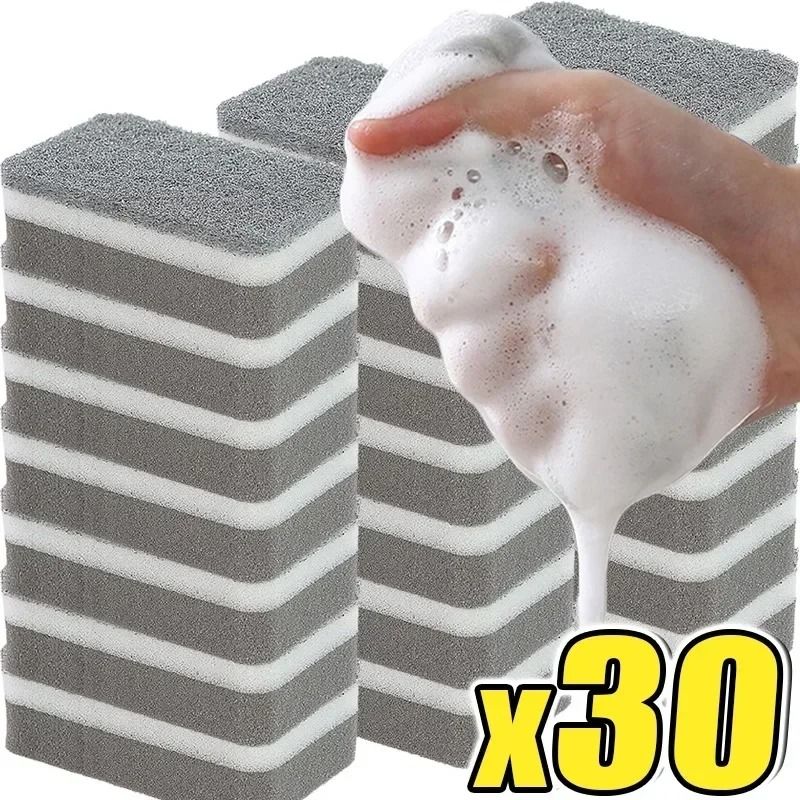 Magic 3 Layer Dishwashing Sponge Reusable Non Scratch Scouring Pads For Pots And Pans 0