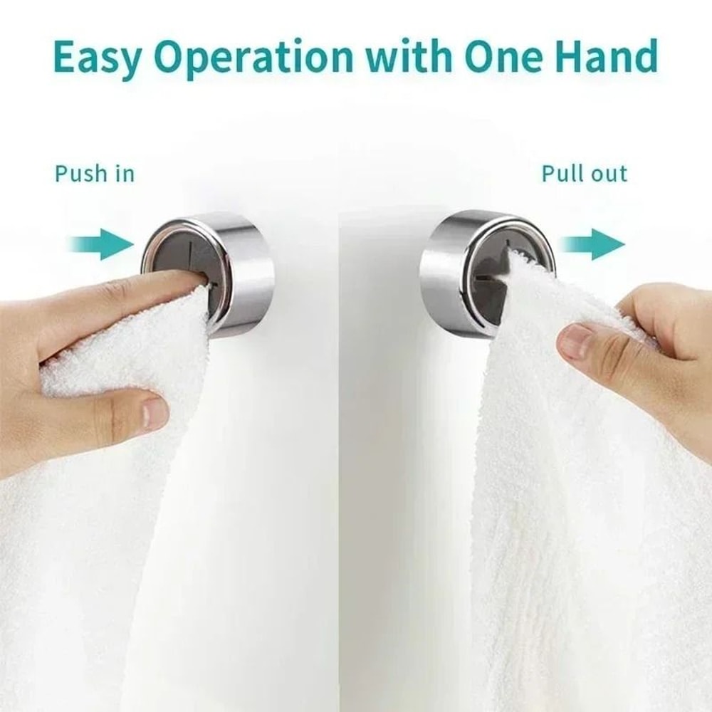 Self Adhesive Towel Holder Clips Wall Mounted Towel Hook Organizer Set 10