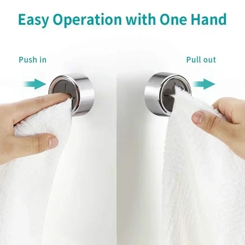 Self Adhesive Towel Holder Clips Wall Mounted Towel Hook Organizer Set 10