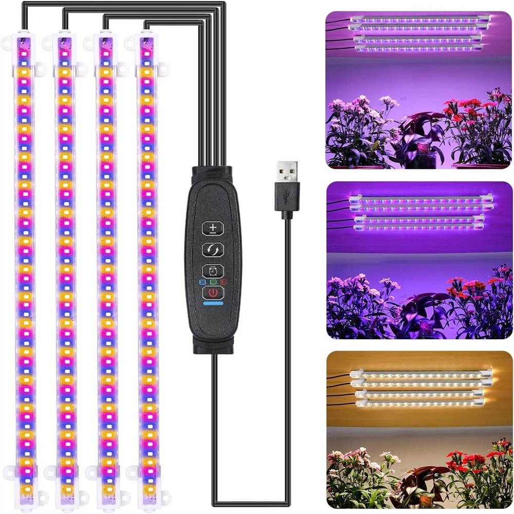 USB LED Grow Light Full Spectrum With Timer Dimmable Indoor Plant Lamp 10