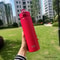 TYESO Stainless Steel Thermos Bottle With Straw 600ml 750ml Insulated Travel Cup 12