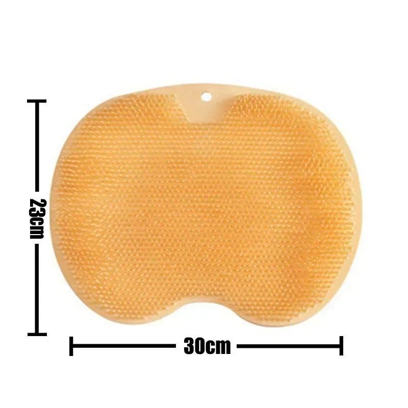 Silicone Back Scrubber And Shower Foot Scrubber Mat Non Slip Bath Massage Pad 4