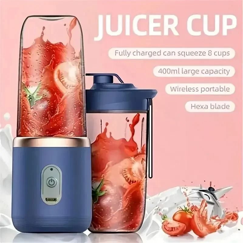 Portable Blender Bottle USB Rechargeable Mini Juice And Smoothie Blender 6 Blades 11