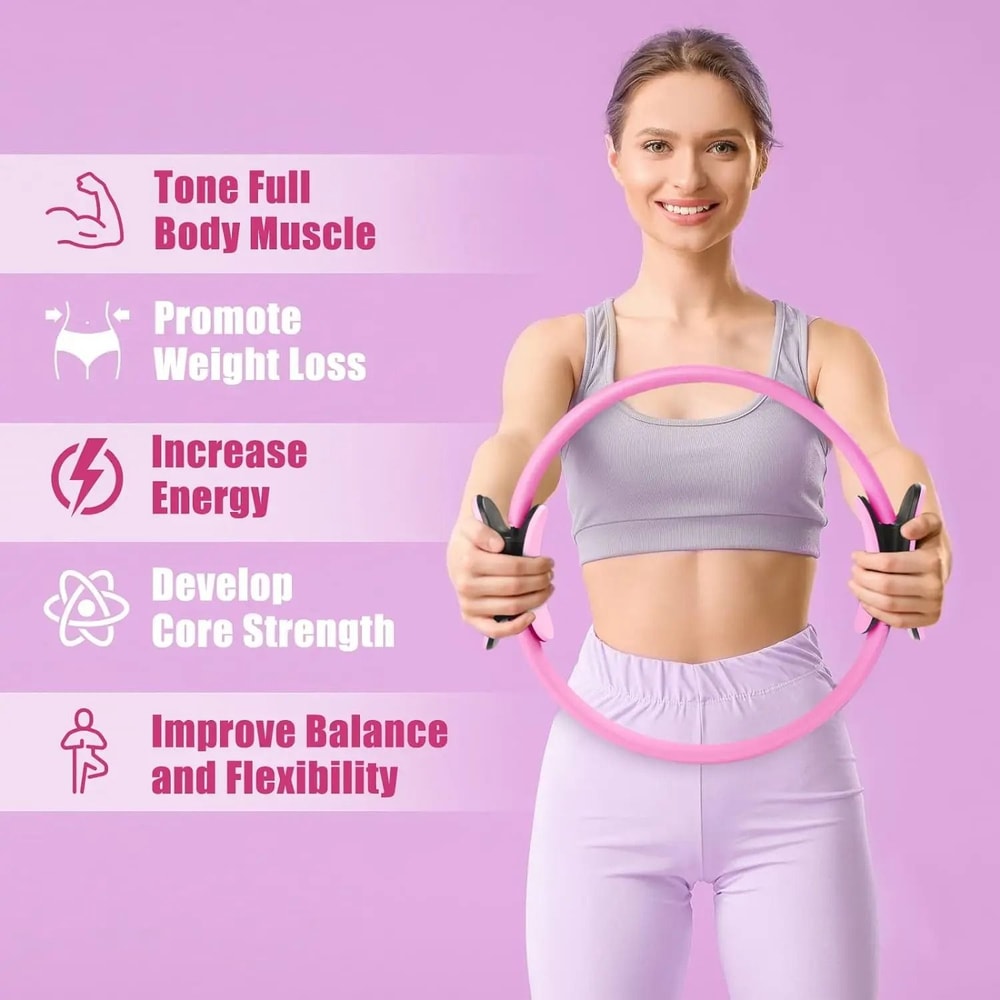 Pilates Ring Fitness Circle Resistance Training Magic Circle For Thighs Abs Legs 9