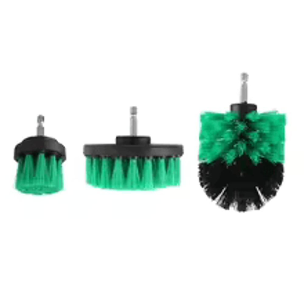 3 Pcs Drill Brush Kit Electric Scrubber Brush Set For Carpet Glass Car Tires Cleaning 1