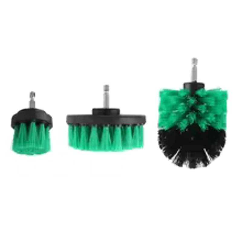 3 Pcs Drill Brush Kit Electric Scrubber Brush Set For Carpet Glass Car Tires Cleaning 1