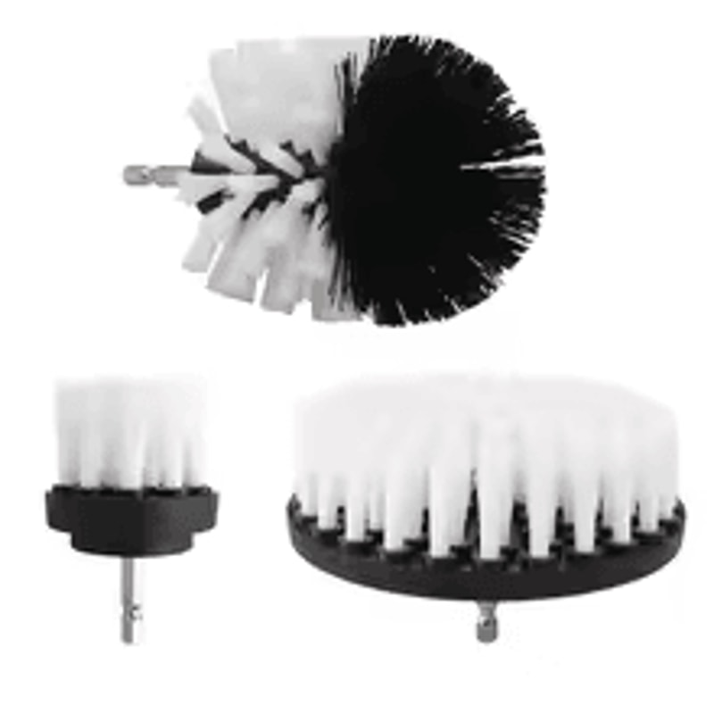 3 Pcs Drill Brush Kit Electric Scrubber Brush Set For Carpet Glass Car Tires Cleaning 3