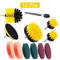 3 Pcs Drill Brush Kit Electric Scrubber Brush Set For Carpet Glass Car Tires Cleaning 8
