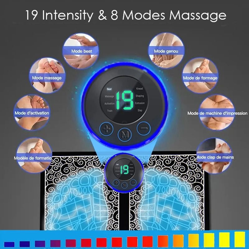 Electric Foot Massager Pad Portable Foot Massage Mat Muscle Relaxation Trainer 5