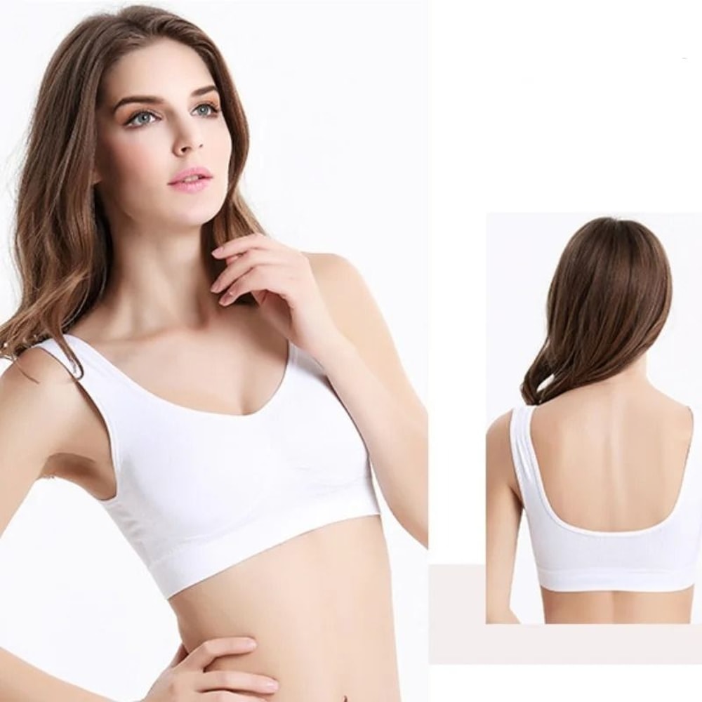 Seamless No Pad Sports Bra Breathable Workout Bralette For Yoga Running Fitness 5