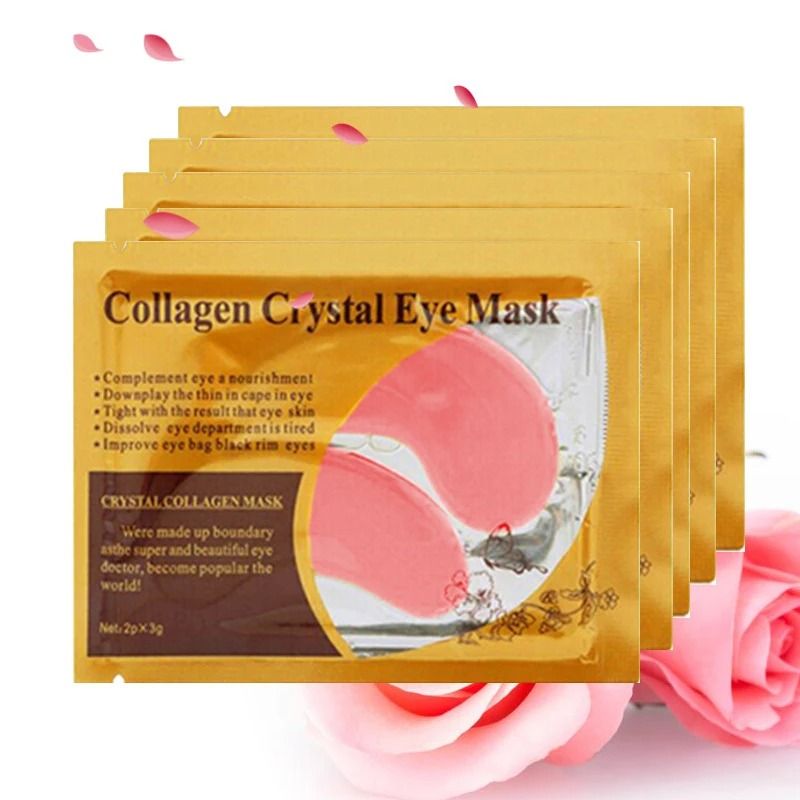 Gold Collagen Eye Mask Patches Under Eye Firming Moisturizing Skincare 10 Pairs 5