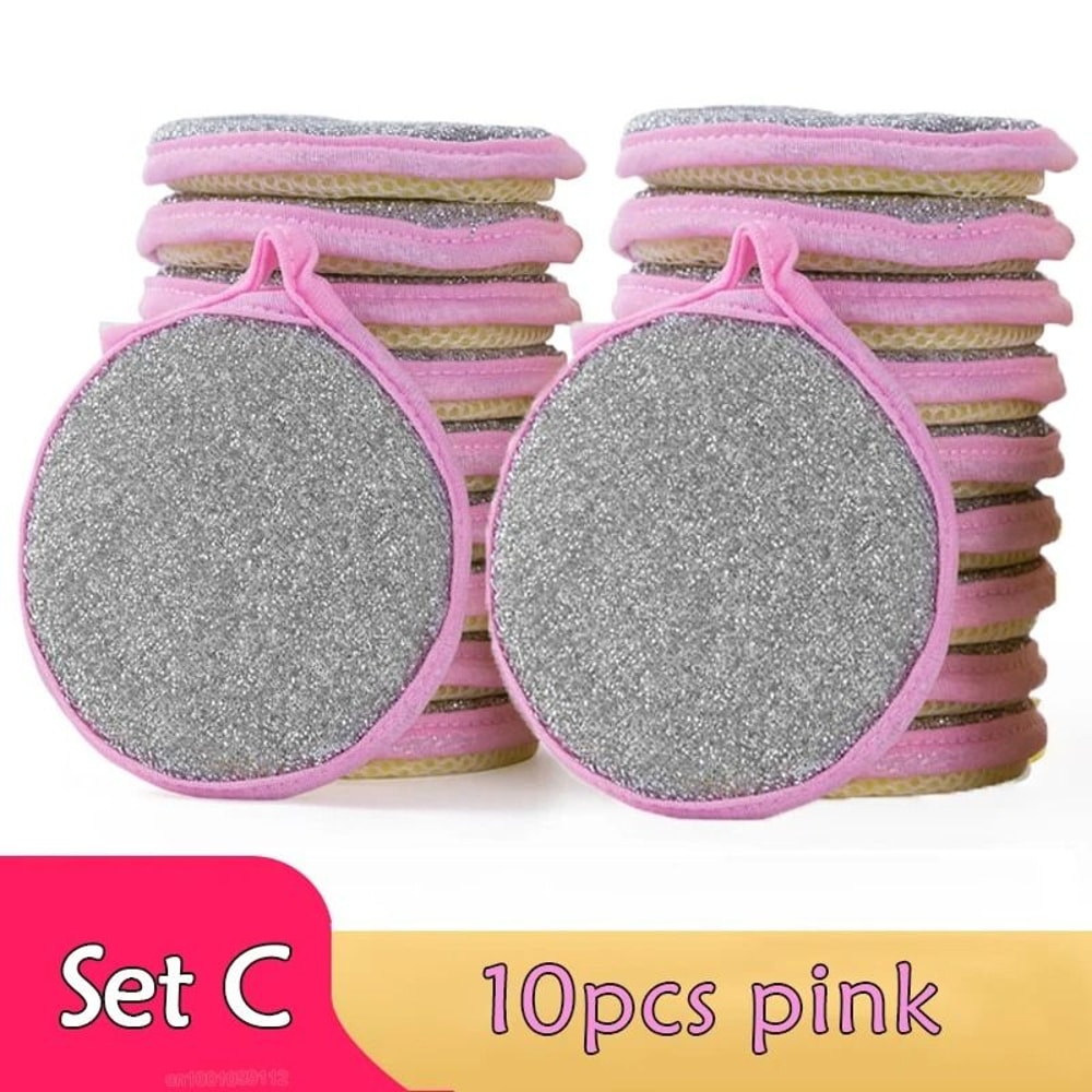 Double Sided Dish Sponge Dishwashing Sponge Set Non Scratch Pan Pot Scrubber 7