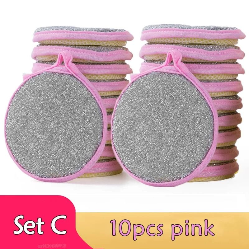 Double Sided Dish Sponge Dishwashing Sponge Set Non Scratch Pan Pot Scrubber 7