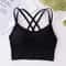 Cross Back Sports Bra Push Up Yoga Bra Top Breathable Running Fitness Tank 1
