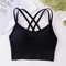 Cross Back Sports Bra Push Up Yoga Bra Top Breathable Running Fitness Tank 1