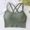 Cross Back Sports Bra Push Up Yoga Bra Top Breathable Running Fitness Tank 2