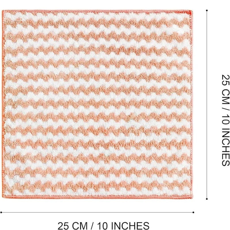 Microfiber Cleaning Cloth Thick Dishcloths High Absorbent Kitchen Wipe Towels 6