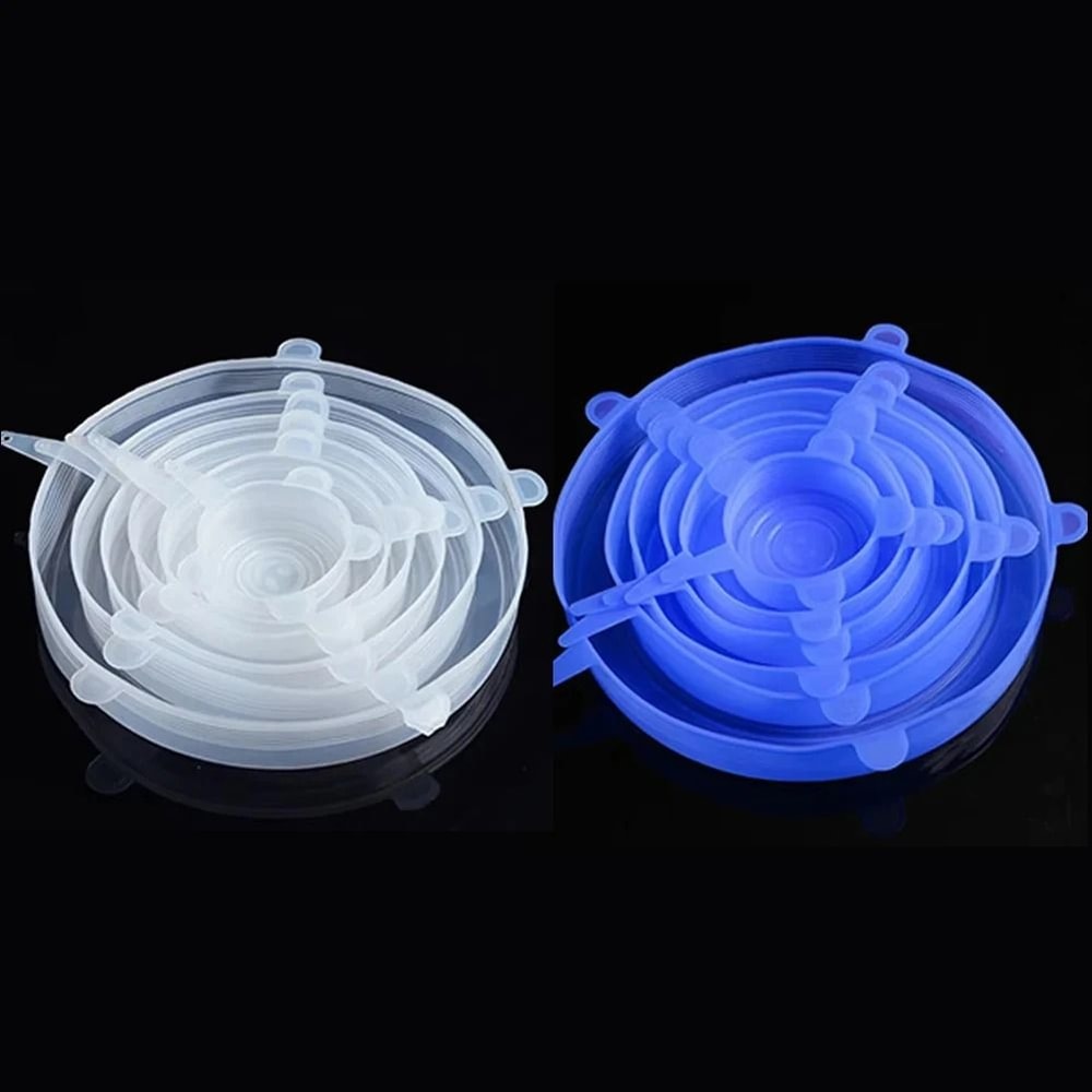 Silicone Stretch Lids Reusable Food Covers Elastic Silicone Lids Universal Bowl Lid Set 6pcs 9