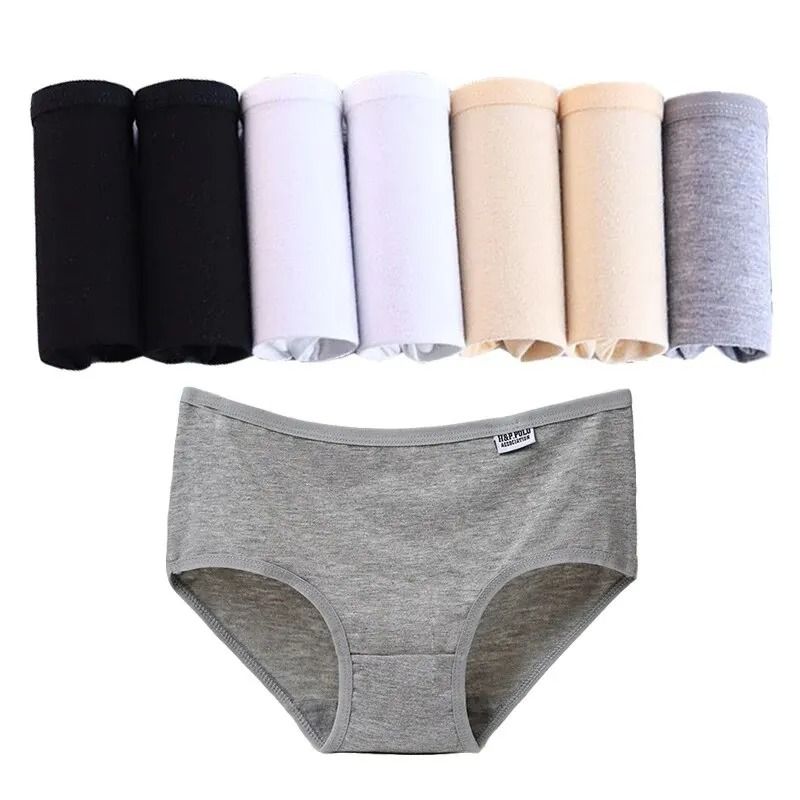 7 Pack Cotton Panties For Women Plus Size Underwear Breathable Comfort Briefs 3
