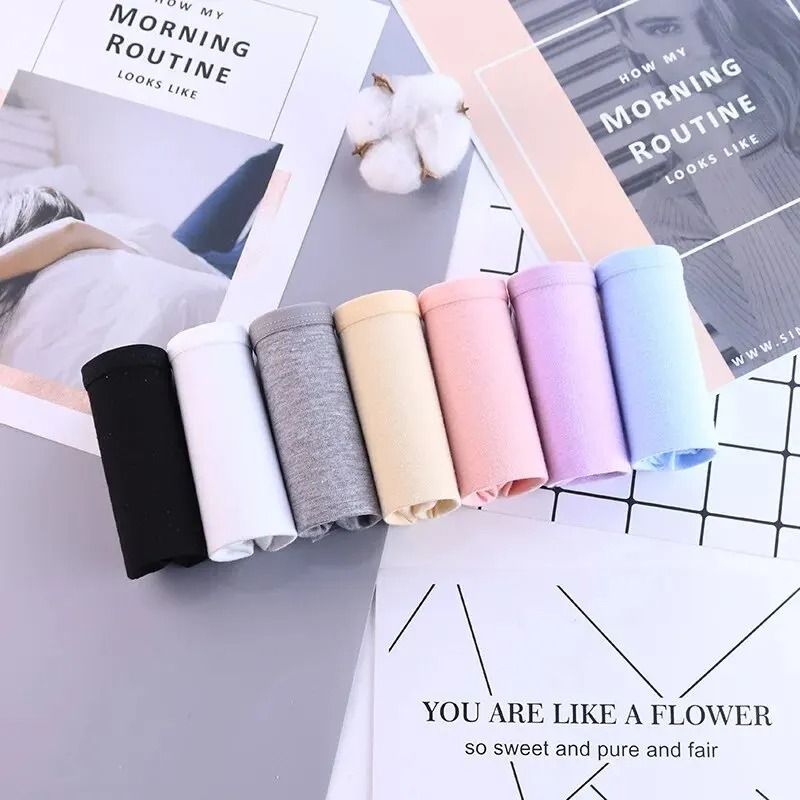 7 Pack Cotton Panties For Women Plus Size Underwear Breathable Comfort Briefs 2