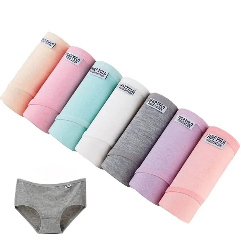 7 Pack Cotton Panties For Women Plus Size Underwear Breathable Comfort Briefs 1