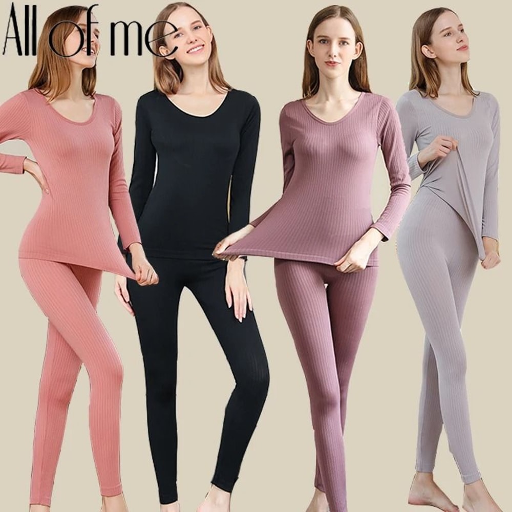 Warm Womens Thermal Underwear Set Long Johns With Shaping Fit And Soft Comfort 0