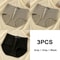 3 Pack High Waist Cotton Panties Comfortable Breathable Womens Underwear Briefs 9