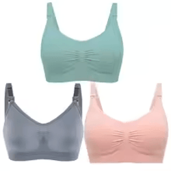 3 pack cotton seamless maternity nursing bras breathable support for breastfeeding