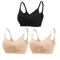 3 Pack Cotton Seamless Maternity Nursing Bras Breathable Support For Breastfeeding 11