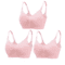 3 Pack Cotton Seamless Maternity Nursing Bras Breathable Support For Breastfeeding 3