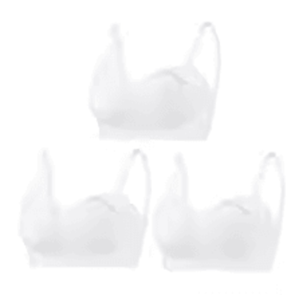 3 Pack Cotton Seamless Maternity Nursing Bras Breathable Support For Breastfeeding 1