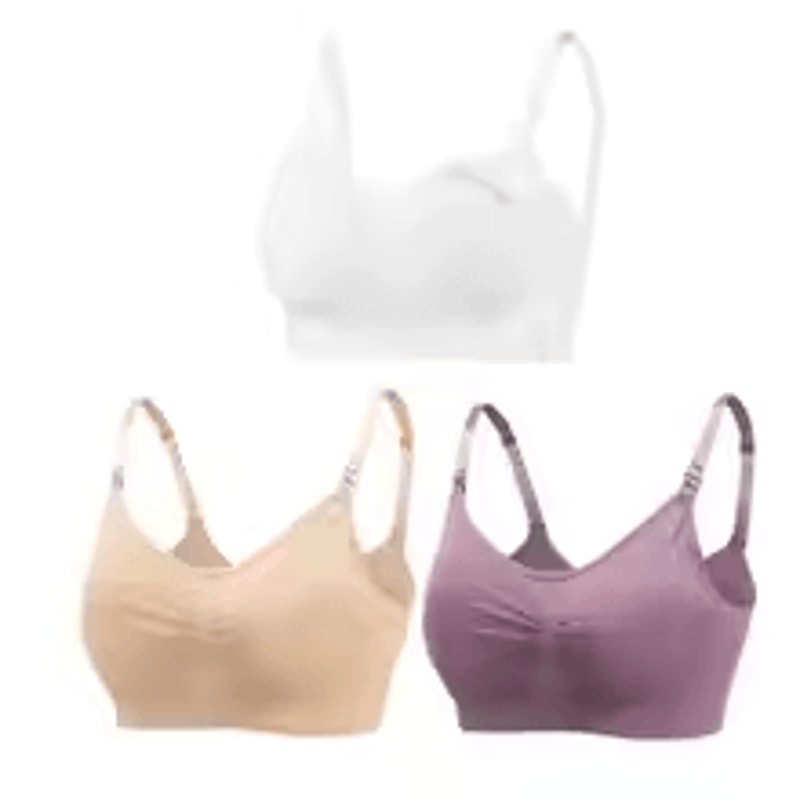 3 Pack Cotton Seamless Maternity Nursing Bras Breathable Support For Breastfeeding 6