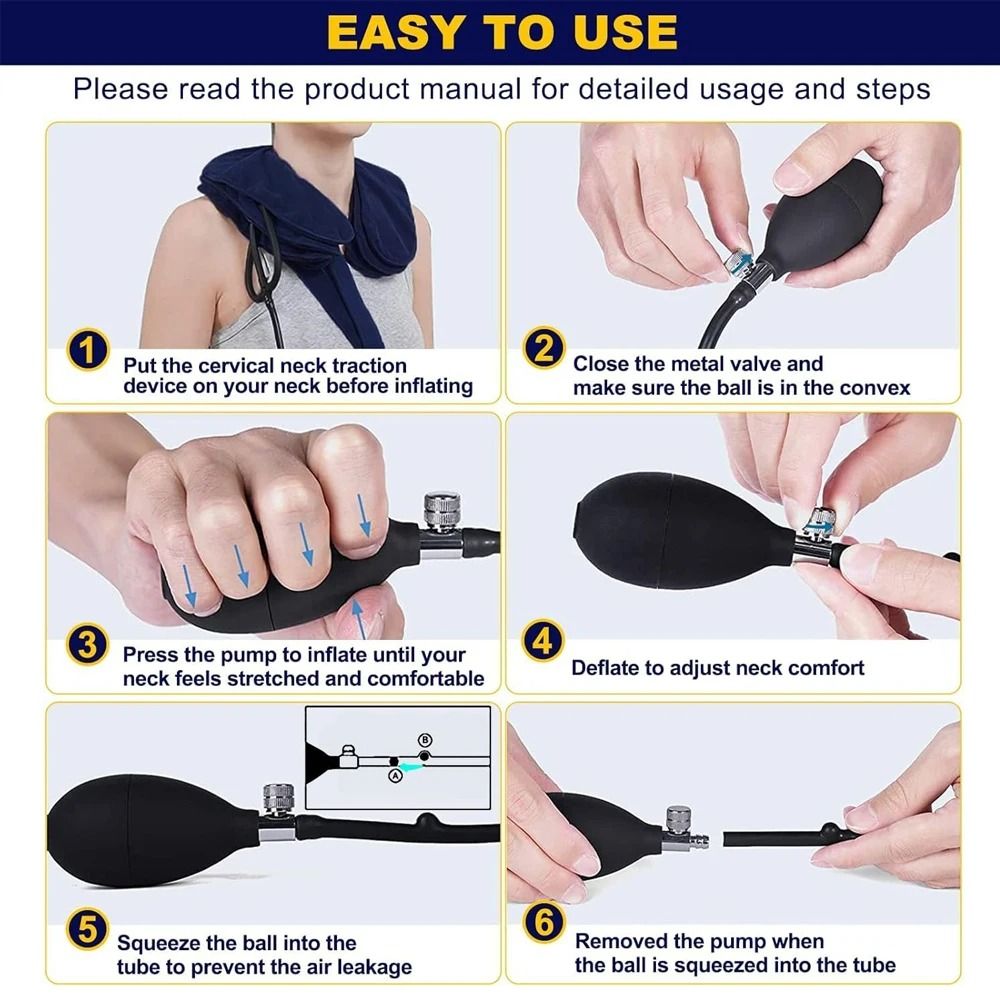 Inflatable Cervical Neck Traction Device For Neck Pain Relief And Shoulder Support 8