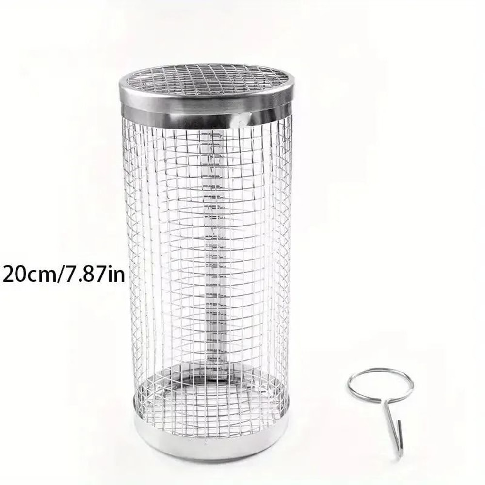 Stainless Steel BBQ Grill Cage Basket For Easy Outdoor Grilling And Camping 3