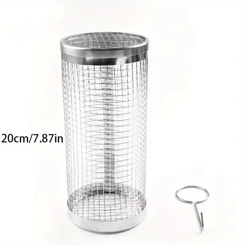 Stainless Steel BBQ Grill Cage Basket For Easy Outdoor Grilling And Camping 3