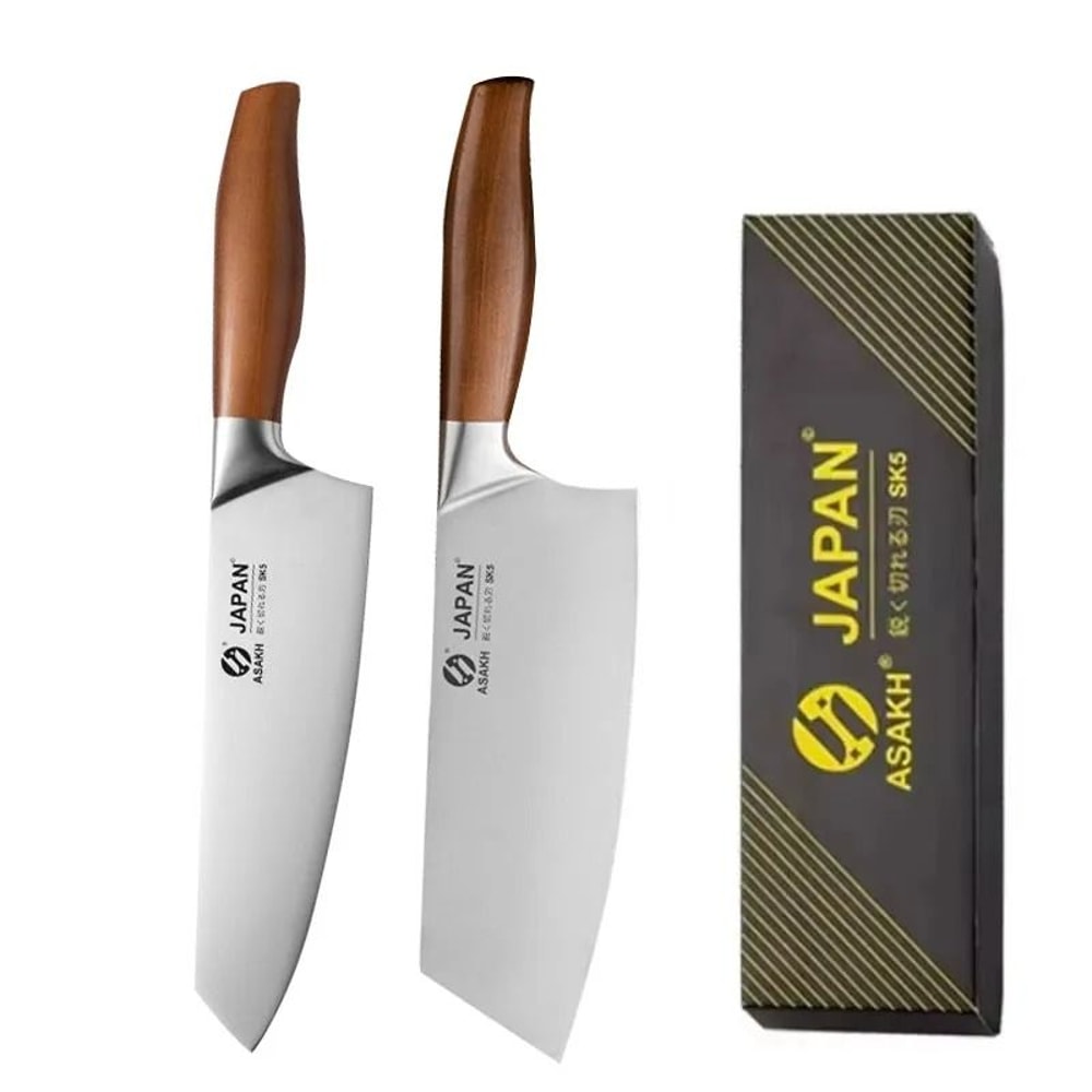 Professional Japanese Kitchen Knife Set Stainless Steel Chef Knife Santoku And Cleaver 7