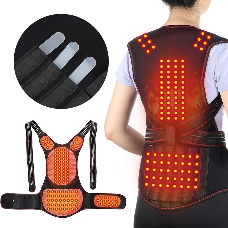 Tourmaline Self Heating Waist Brace Lumbar Support Belt With Thermal Warmth 10