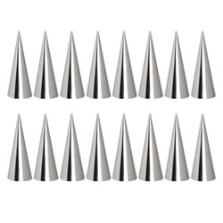 16 piece cream horn molds pastry cone roll molds for croissants and desserts