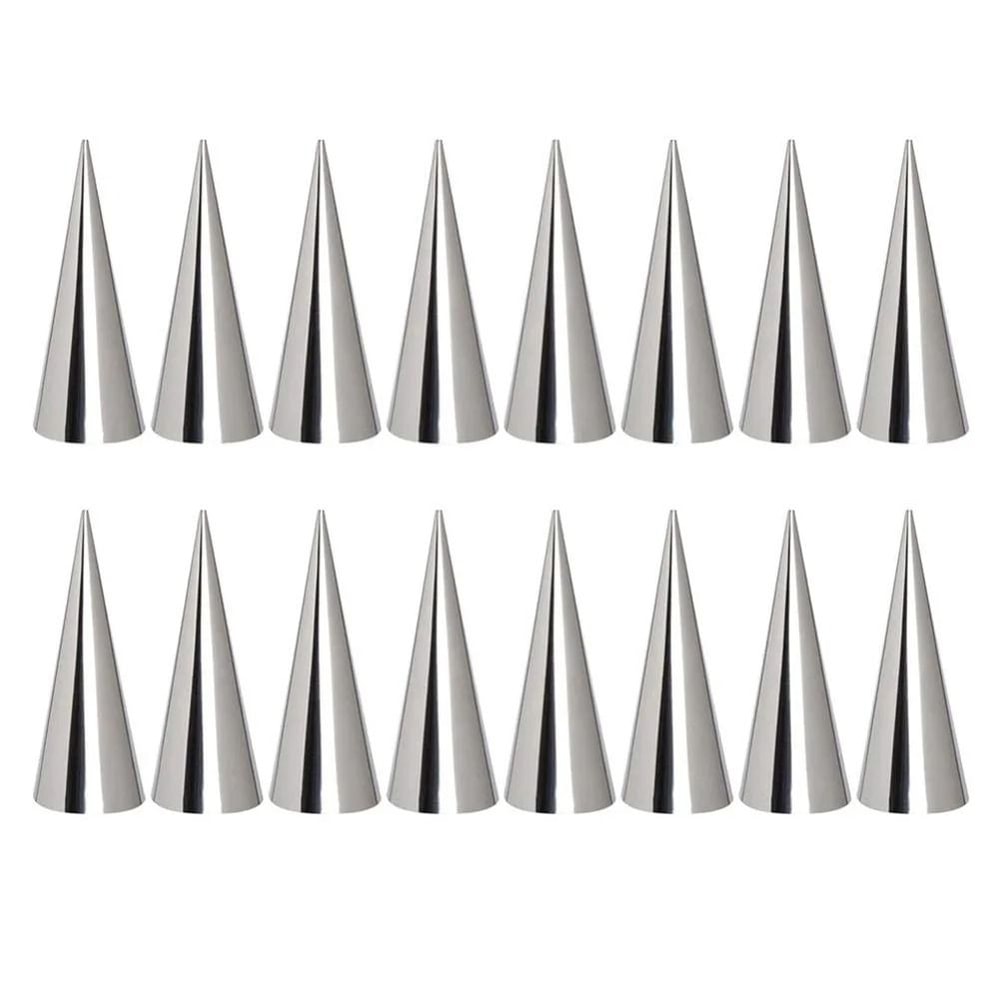 16 Piece Cream Horn Molds Pastry Cone Roll Molds For Croissants And Desserts 3