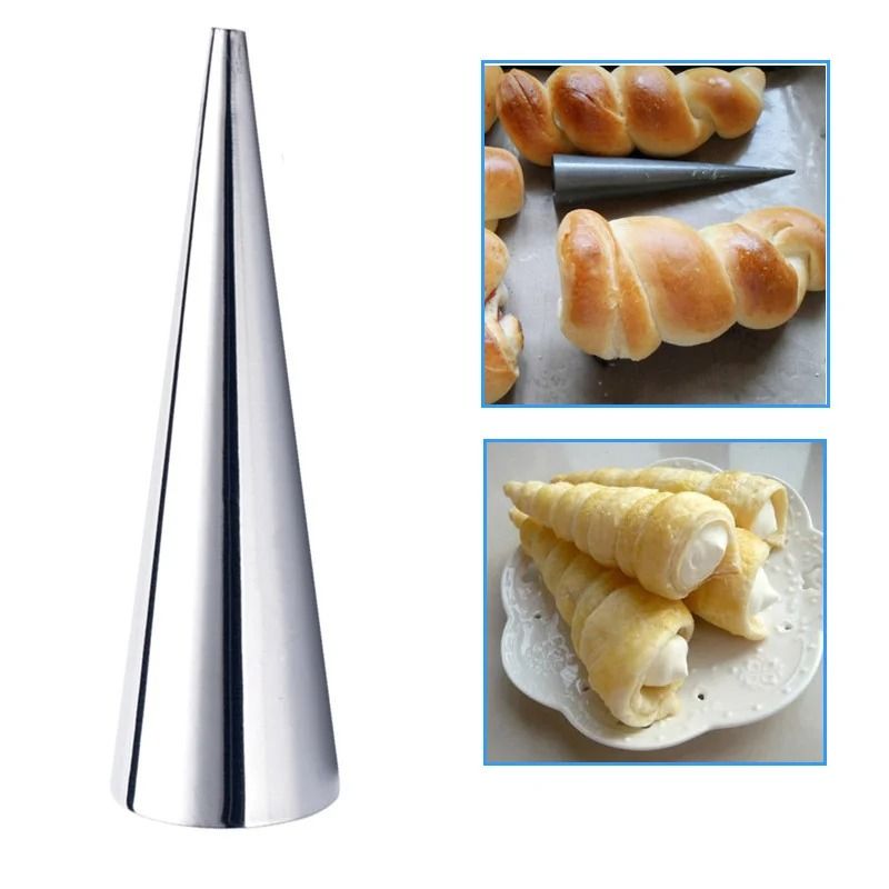 16 Piece Cream Horn Molds Pastry Cone Roll Molds For Croissants And Desserts 5