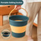 Folding Portable Bucket With Lid Collapsible Silicone Bucket For Camping And Home 9