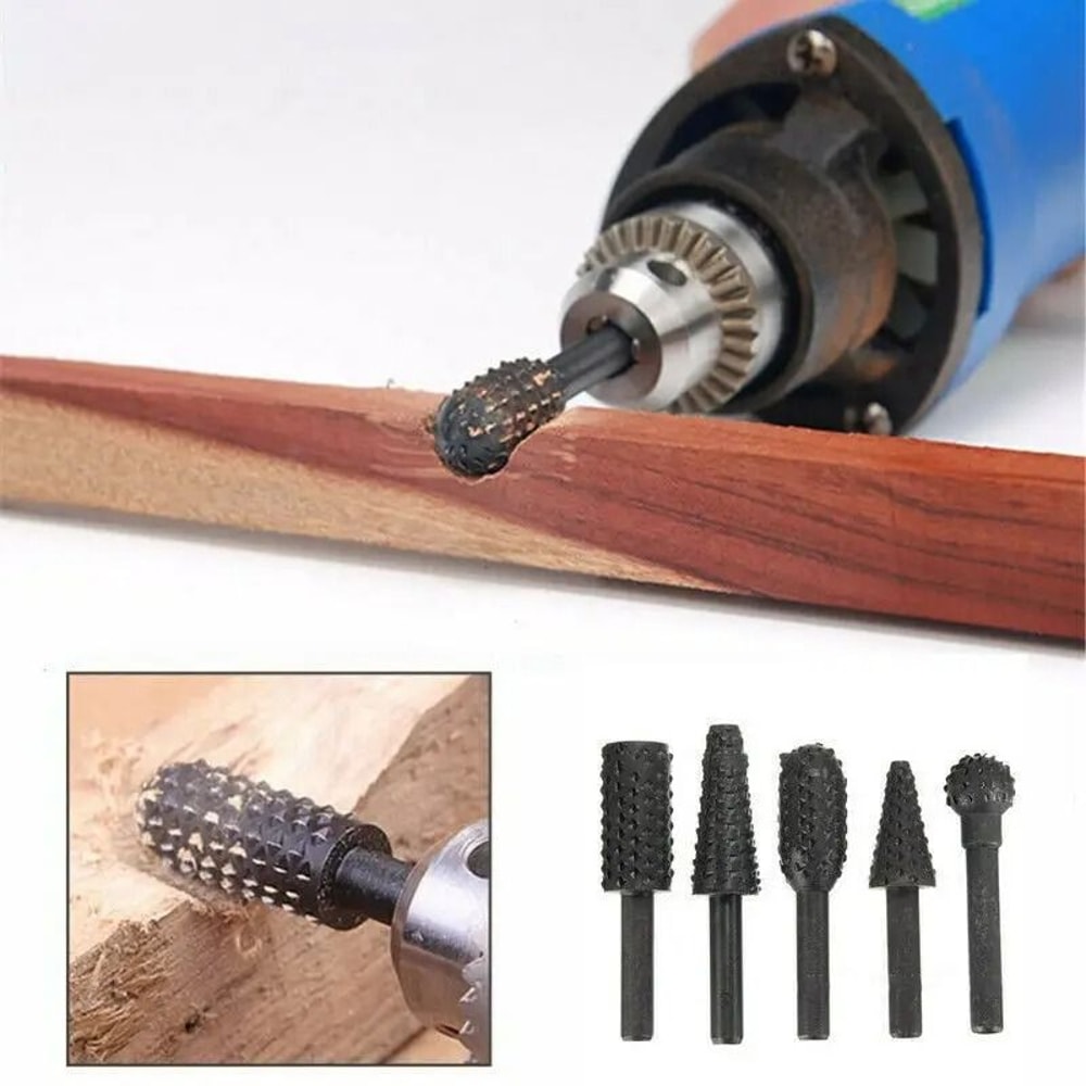 5 Piece Wood Carving Drill Bit Set 1 4 Inch Shank Woodworking Cutting Tools 4