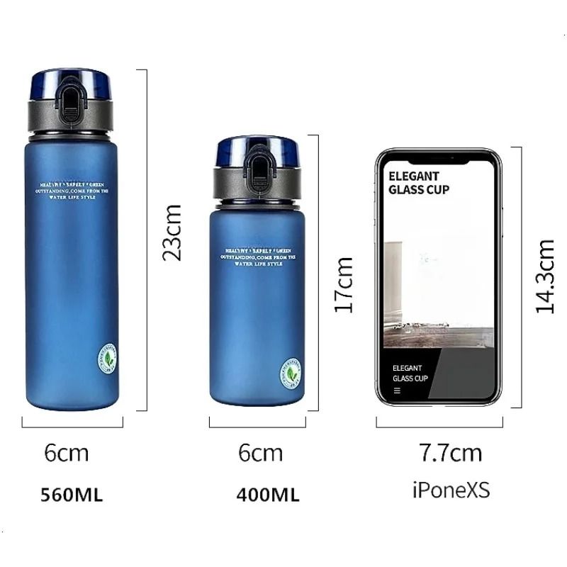 BPA Free Leak Proof Sports Water Bottle Portable Hiking Gym Drink Bottle 400ml 560ml 17