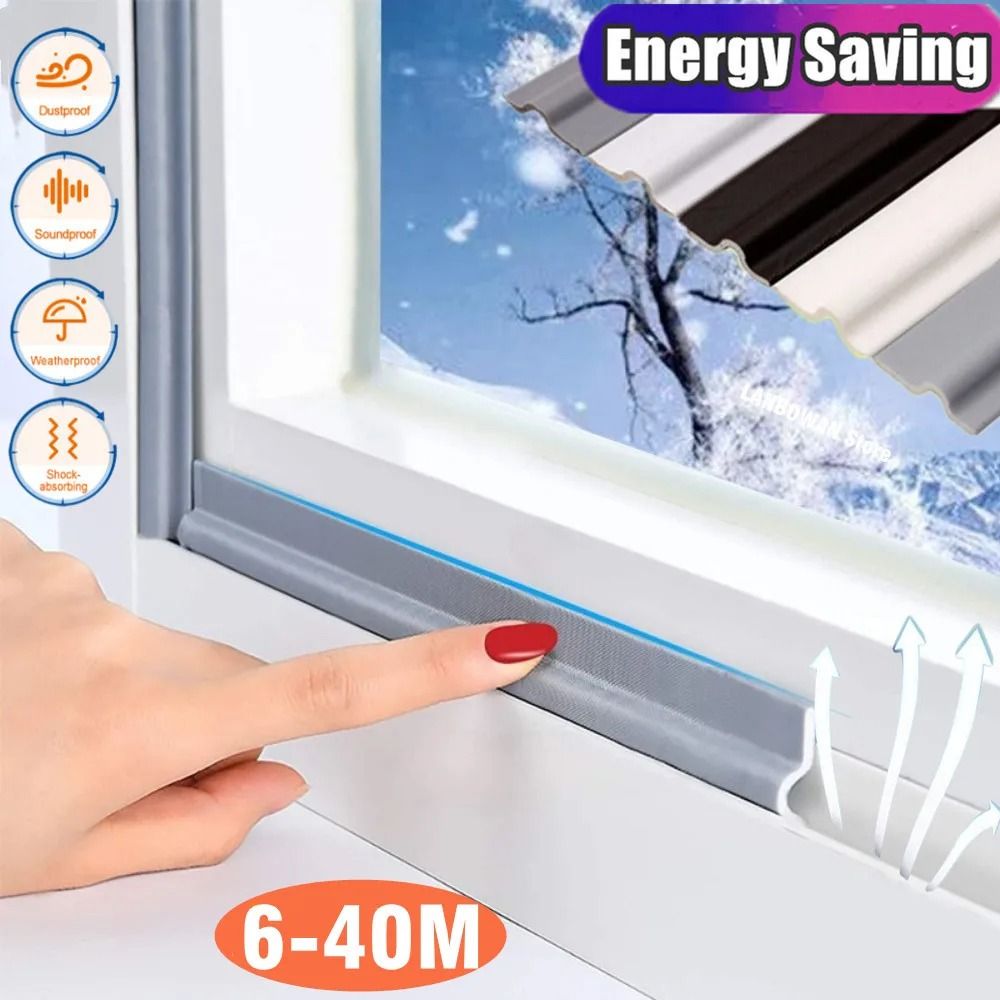 40M Window Weather Seal Strip Soundproof Door Seal Sliding Window Gap Filler Tape 6