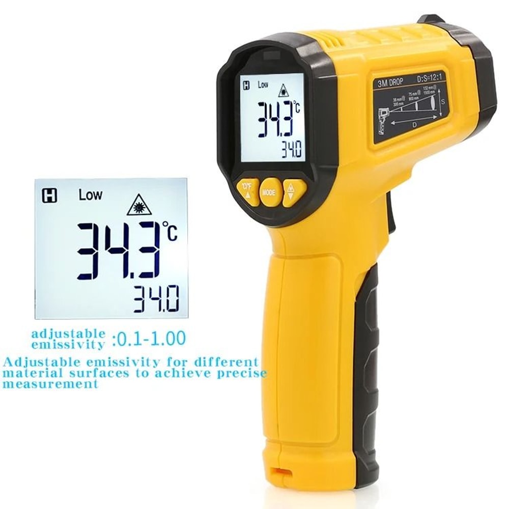 TS380 Infrared Thermometer Gun Non Contact Handheld Industrial Temperature Gauge 10