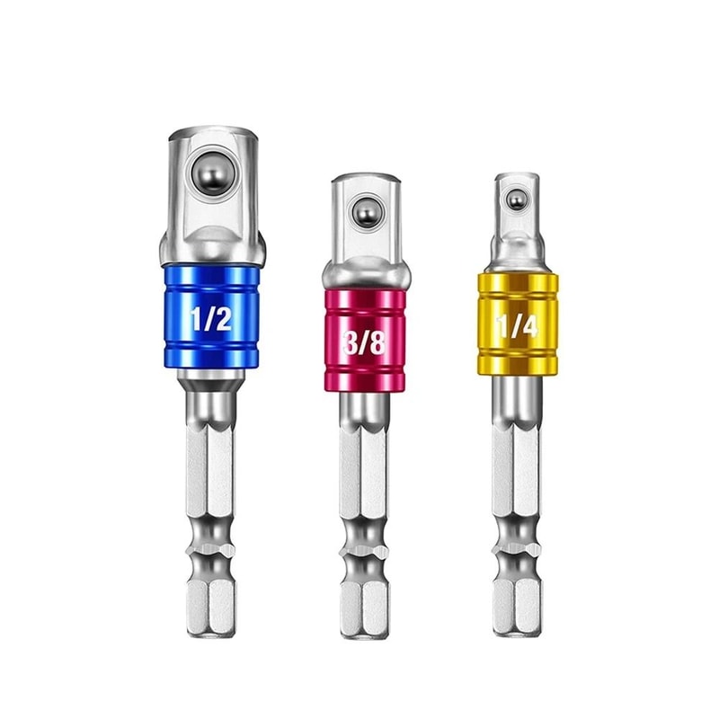 Impact Grade 105 Degree Angle Drill Adapter Right Angle Screwdriver Attachment Extension 6