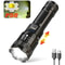 P70 Ultra Bright Flashlight Rechargeable Tactical LED Zoom Light With Built In Battery 2