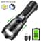 P70 Ultra Bright Flashlight Rechargeable Tactical LED Zoom Light With Built In Battery 3