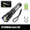 XHP50 LED Flashlight USB Rechargeable Waterproof Zoom Torch With Side Light 2